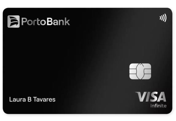 Cartão Porto Bank Visa Infinite preto