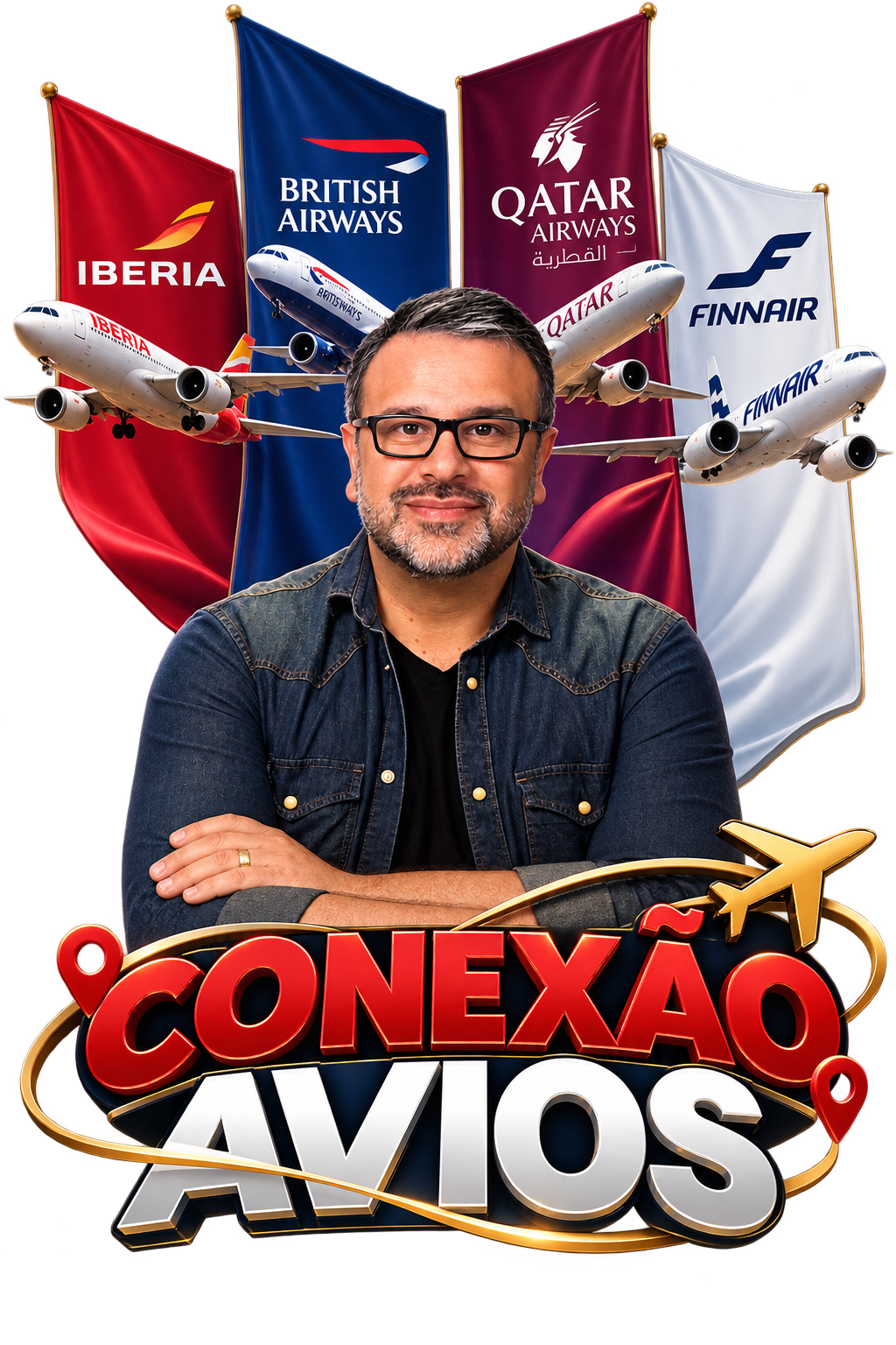 Fernando Rezende com Iberia, British Airways, Qatar Airways e Finnair — Conexão AVIOS